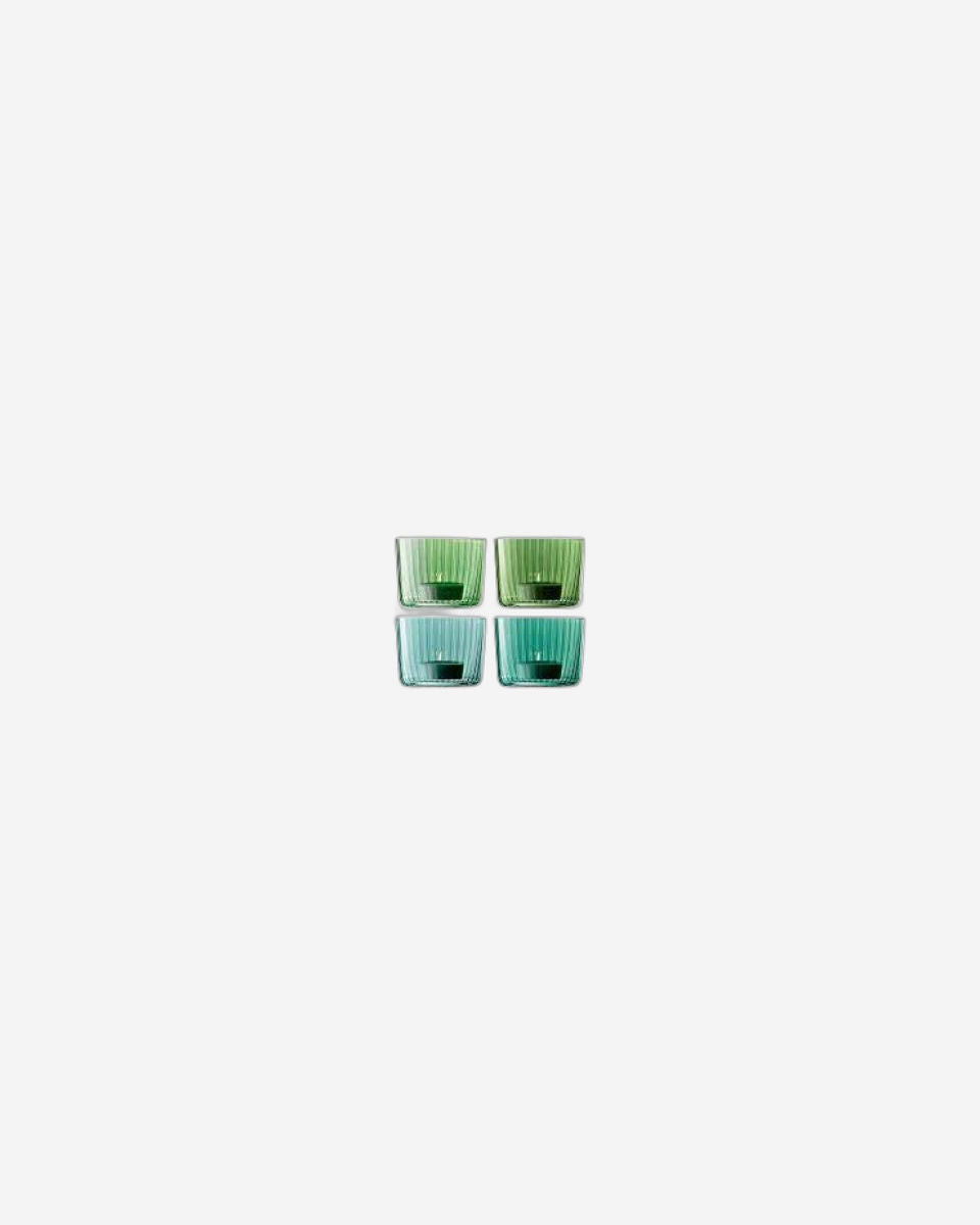 حامل شموع صغير من LSA Gems، مجموعة متنوعة من اليشم × 4