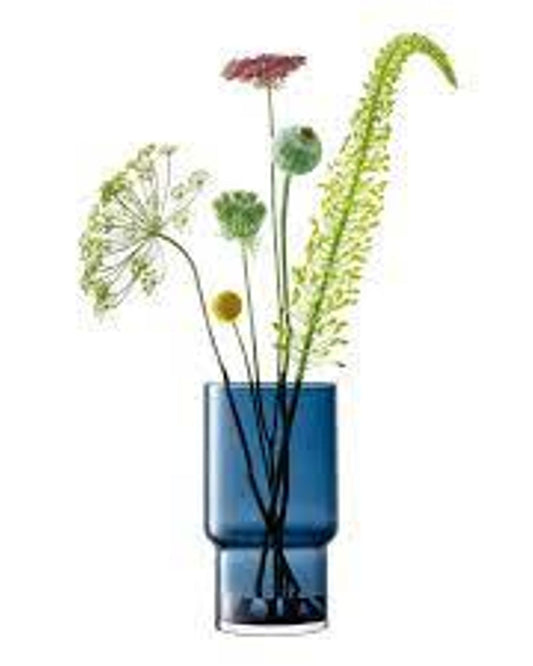 مزهرية/فانوس عملي بارتفاع 30 سم من الياقوت الأزرق