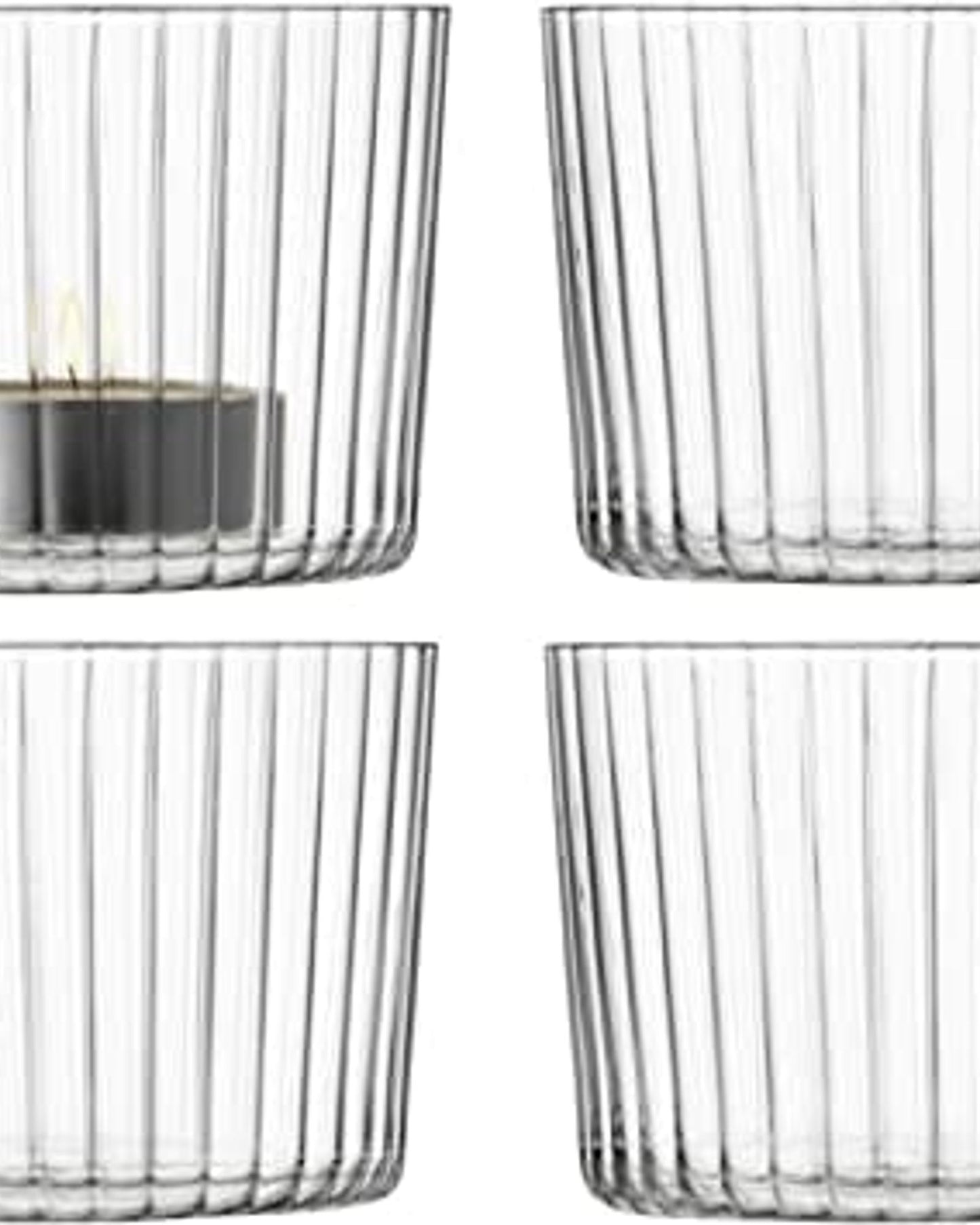 حامل شموع صغير من Lsa Gio Line شفاف × 4