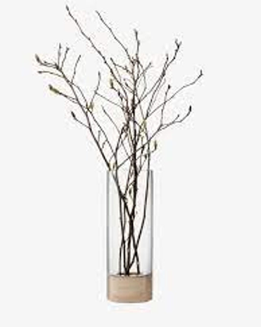 مزهرية/فانوس Lsa Lotta بقاعدة شفافة ورمادية