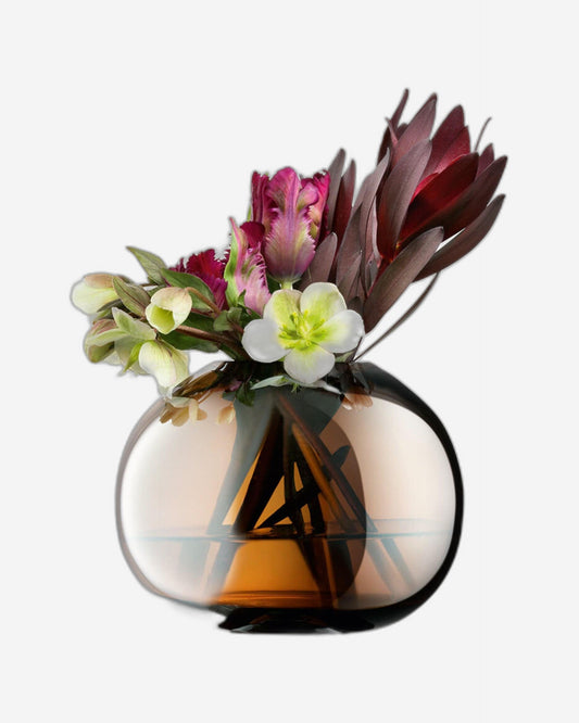 مزهرية من عصر إل إس إيه بلون العنبر/اللمعان