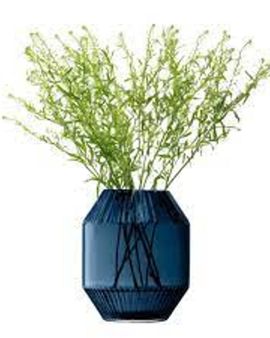 مزهرية دائرية بارتفاع 20 سم من الياقوت الأزرق