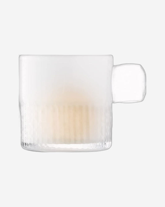 حامل شموع صغير بمقبض Lsa، لون أبيض حليبي