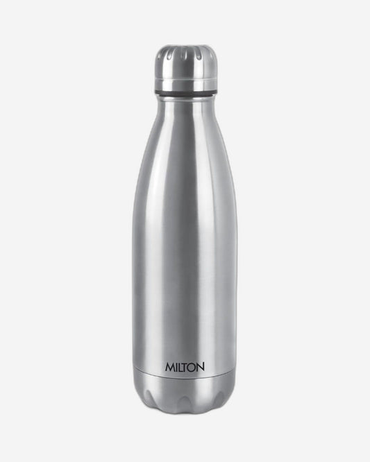 Milton Duo DLX 500ml Vacuum Insulated Thermosteel Water Bottle – Silver | 24-Hour Hot & Cold | 18/8 Stainless Steel | Leak-Proof | Double-Walled Flask with Inner Copper Coating | Ideal for Sports, Gym & Travel