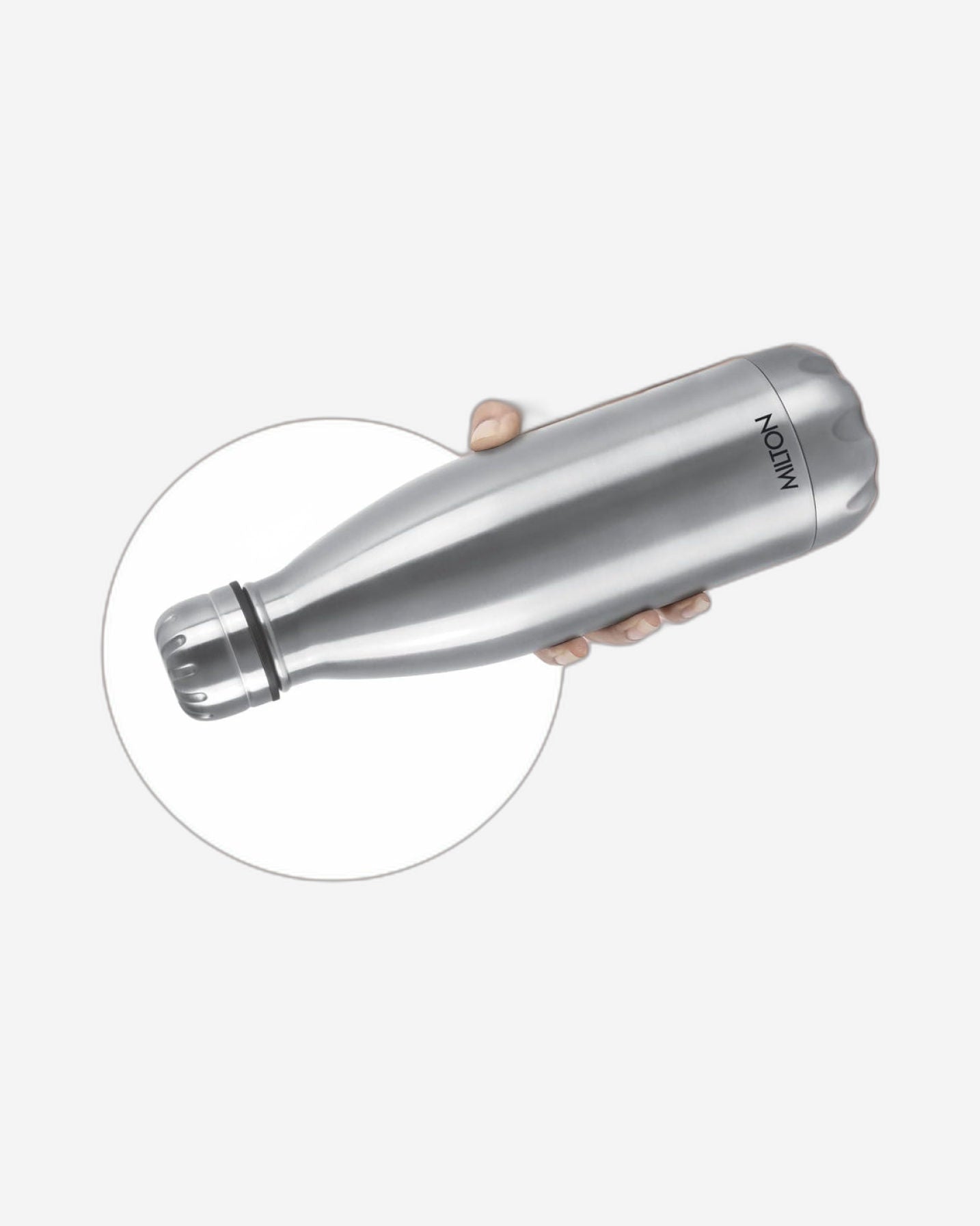Milton Duo DLX 500ml Vacuum Insulated Thermosteel Water Bottle – Silver | 24-Hour Hot & Cold | 18/8 Stainless Steel | Leak-Proof | Double-Walled Flask with Inner Copper Coating | Ideal for Sports, Gym & Travel