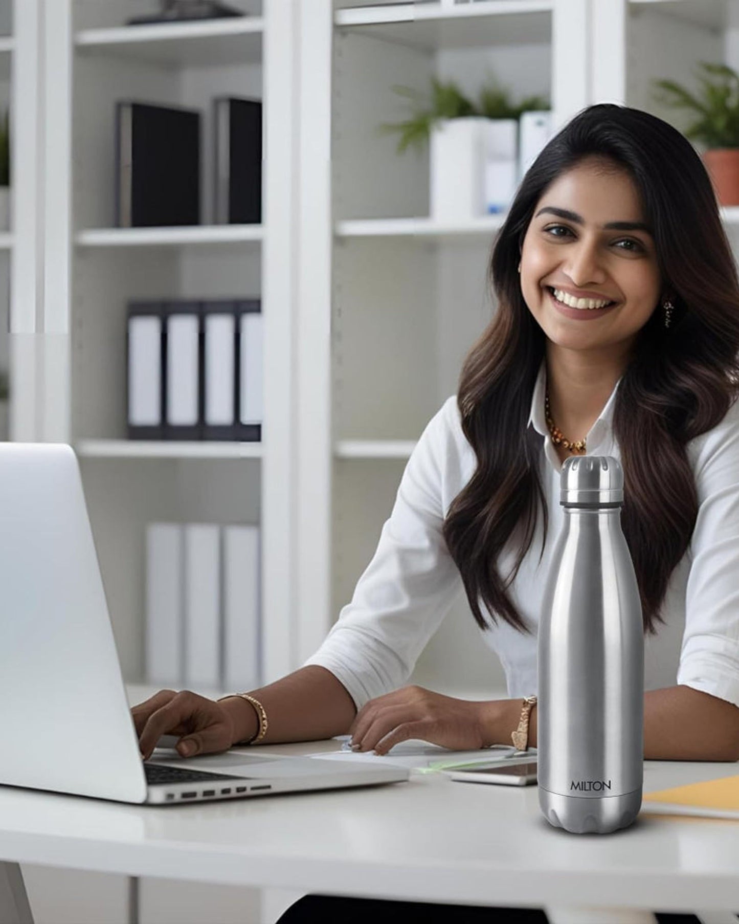 Milton Duo DLX 500ml Vacuum Insulated Thermosteel Water Bottle – Silver | 24-Hour Hot & Cold | 18/8 Stainless Steel | Leak-Proof | Double-Walled Flask with Inner Copper Coating | Ideal for Sports, Gym & Travel