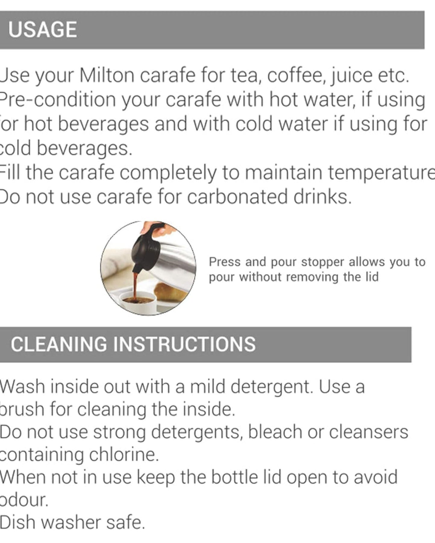إبريق ميلتون ثيرموستيل، يحافظ على المشروبات ساخنة وباردة لمدة 24 ساعة، سعة 1000 مل، فضي اللون | جدار مزدوج | مناسب للطعام | مناسب للشاي والقهوة، يحافظ على الحرارة والبرودة، مانع للتسرب، مقاوم للصدأ، سهل الحمل