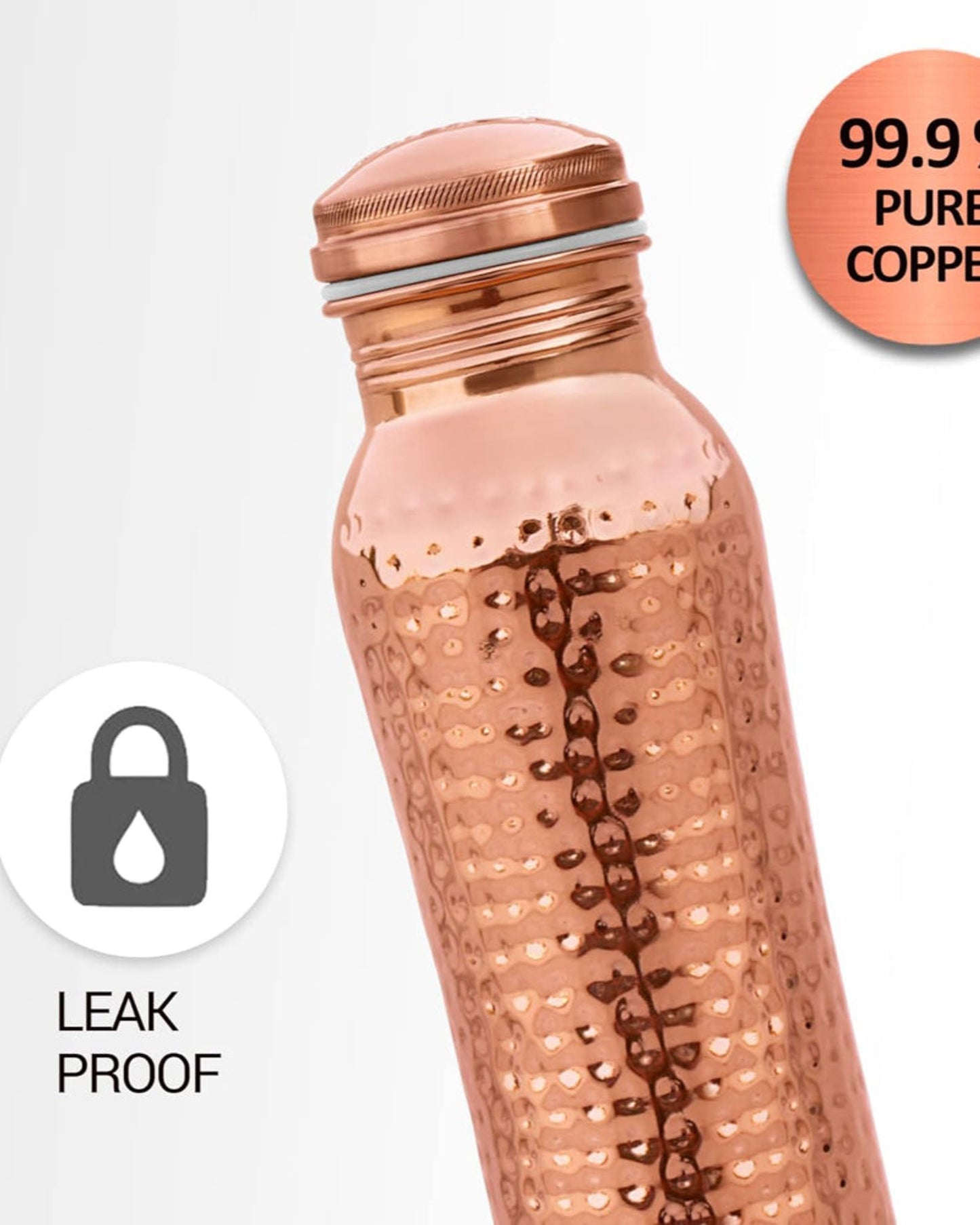 زجاجة مياه ميلتون جويل 1000، سعة 920 مل، قطعة واحدة، نحاس | مانعة للتسرب | مناسبة للمكتب، النادي الرياضي، اليوغا، المنزل، المطبخ، المشي لمسافات طويلة، الرحلات، السفر