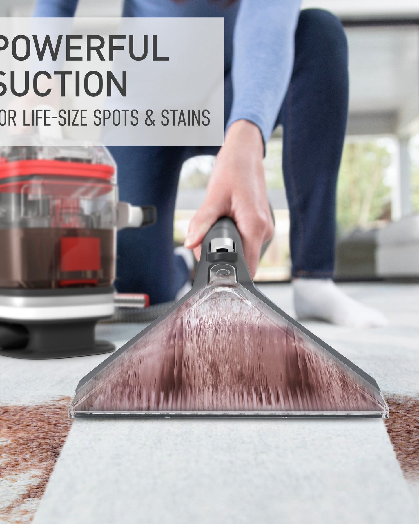 منظف هوفر CDSW-MPME Cleanslate للسجاد والمفروشات، قوي ومتعدد الأغراض، مزيل للبقع، محمول.