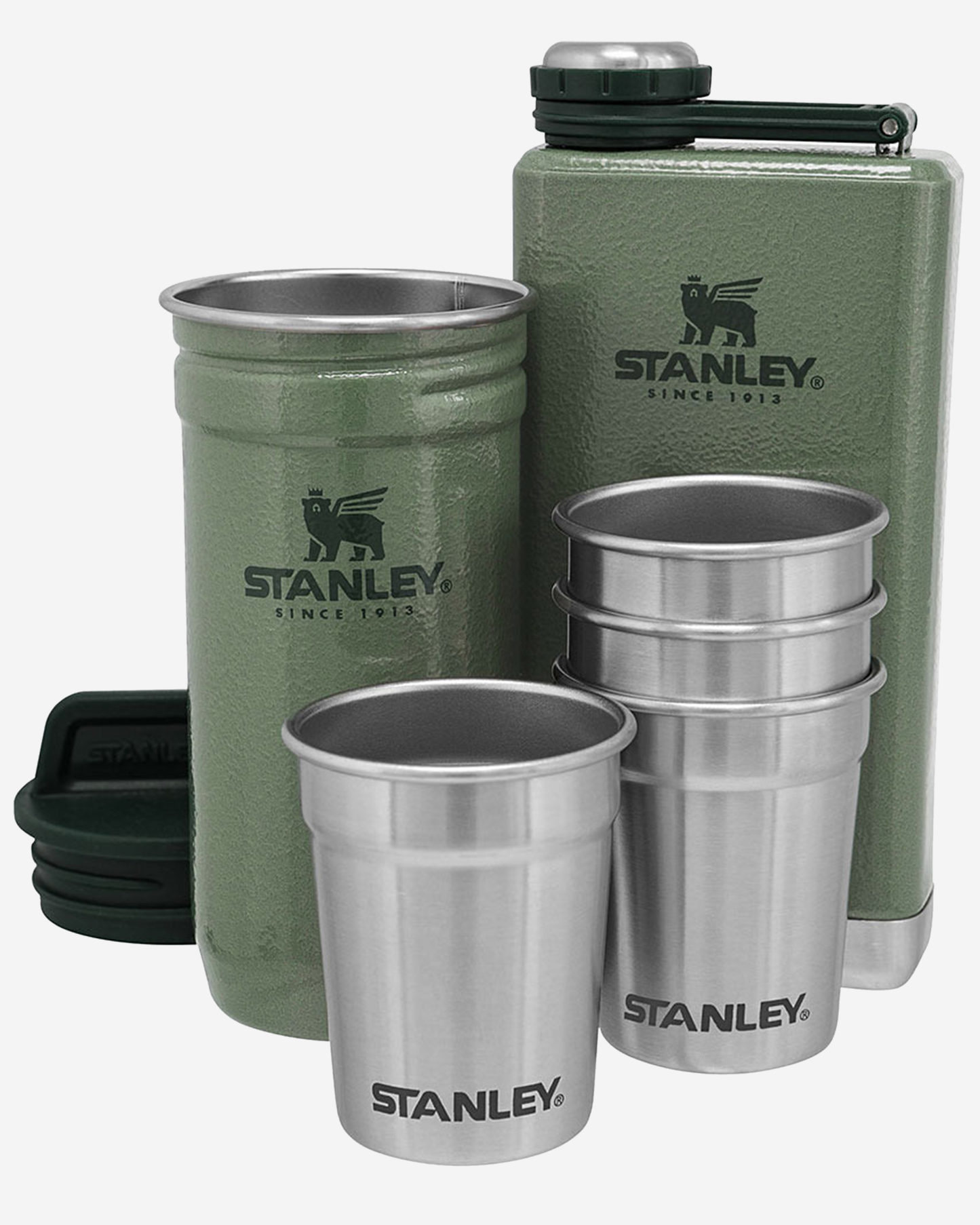 Stanley ADV Nest Shot Glass & Flask Set H.Green