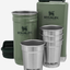 Stanley Adventure Nesting Shot Glass & Flask Set Hammertone Green