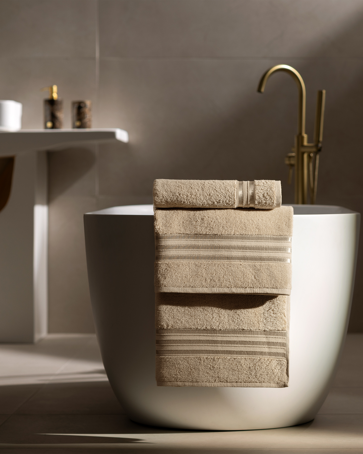 Togas Arcadia Hand Towel in Beige