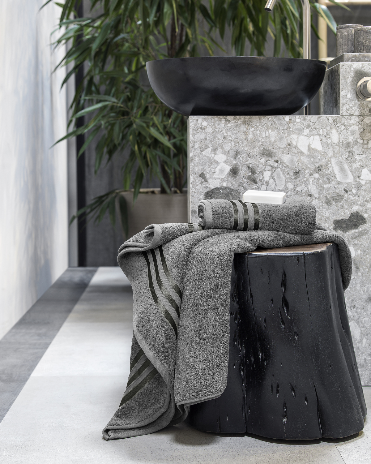 Togas Arcadia Bath Sheet in Dark Grey