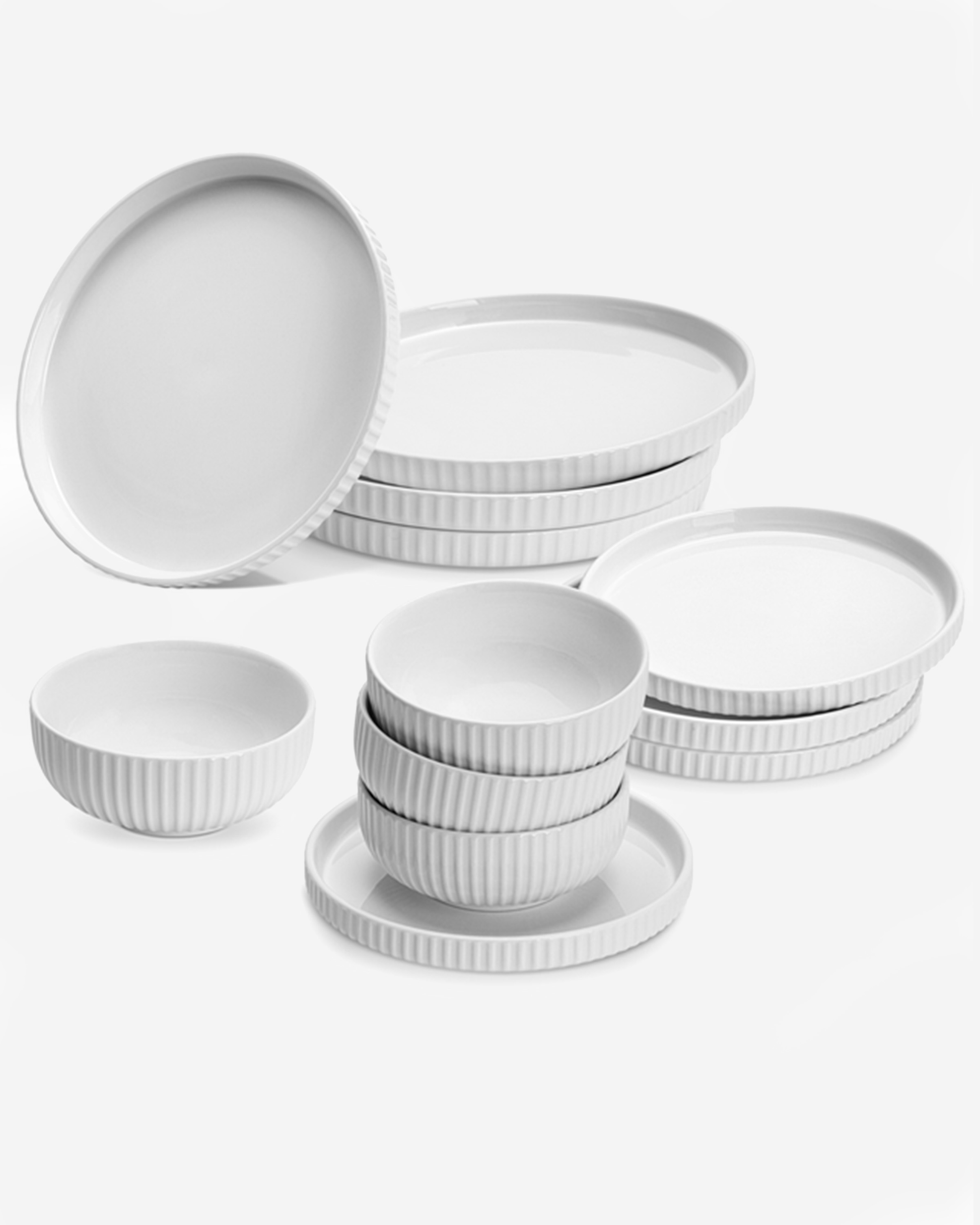 Fissman 12-Piece Tableware Set Ivorya (Durable Porcelain)