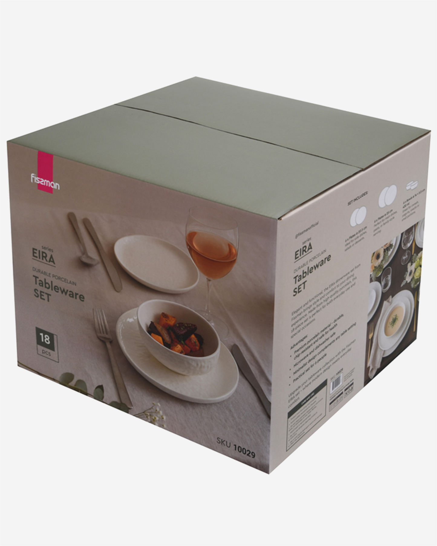 Fissman Durable Porcelain Tableware Set Eira 18 Piece