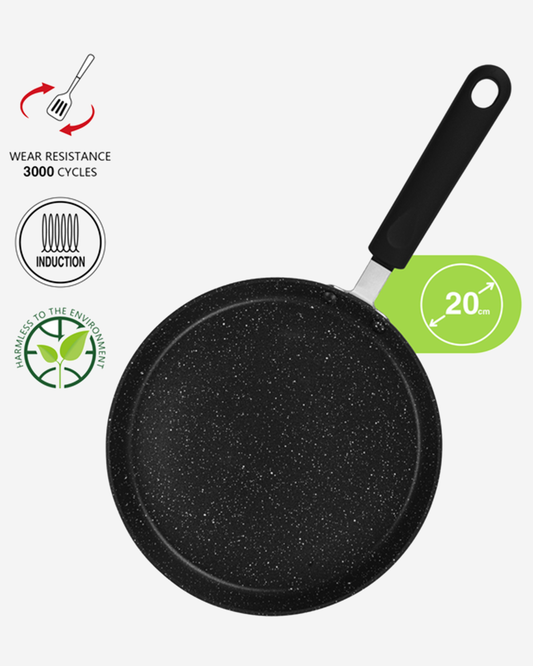 Fissman Non Stick Aluminium Crepe Pan Jet Black 20cm