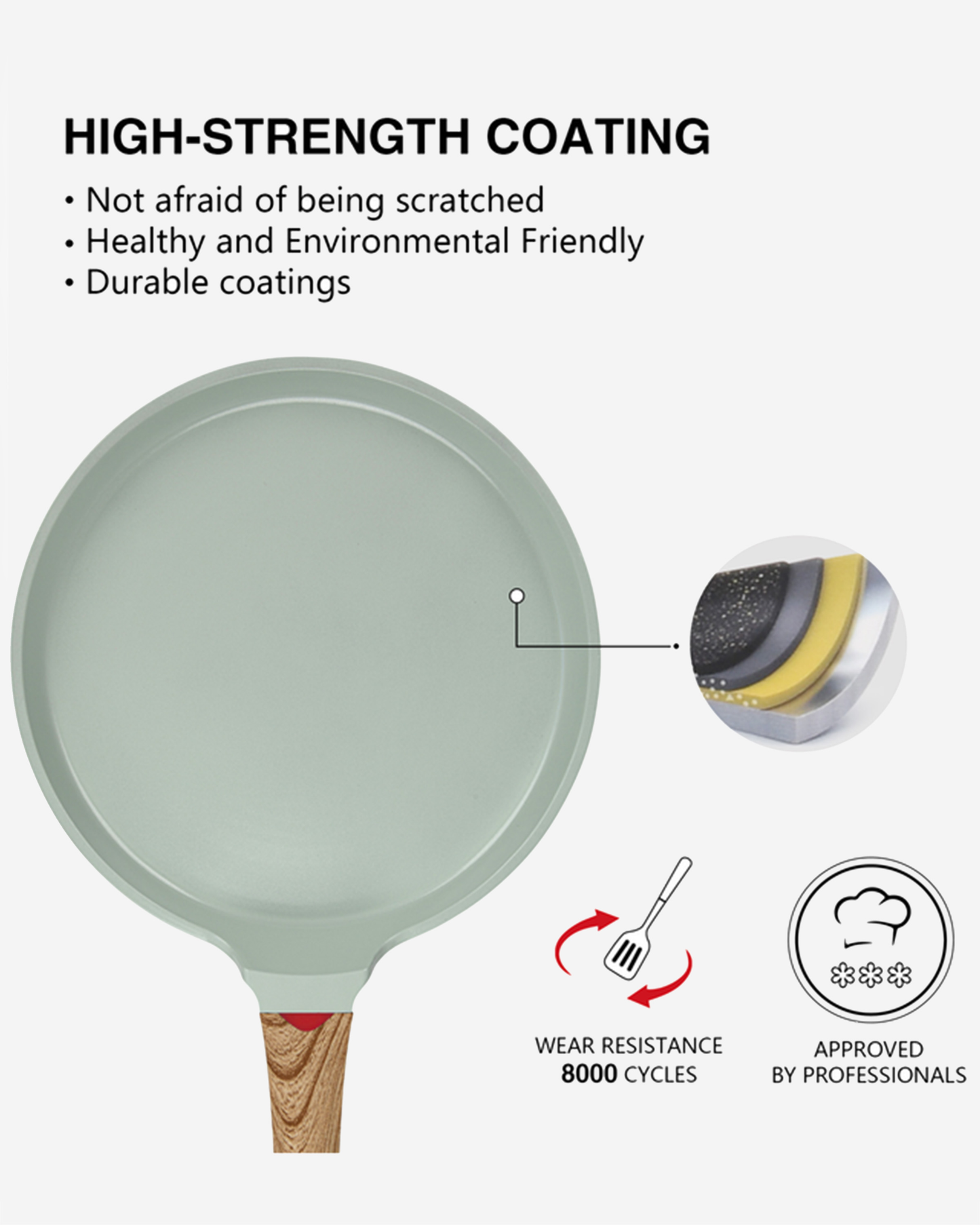 Fissman Non Stick Cast Aluminium Crepe Pan Cameo 28cm