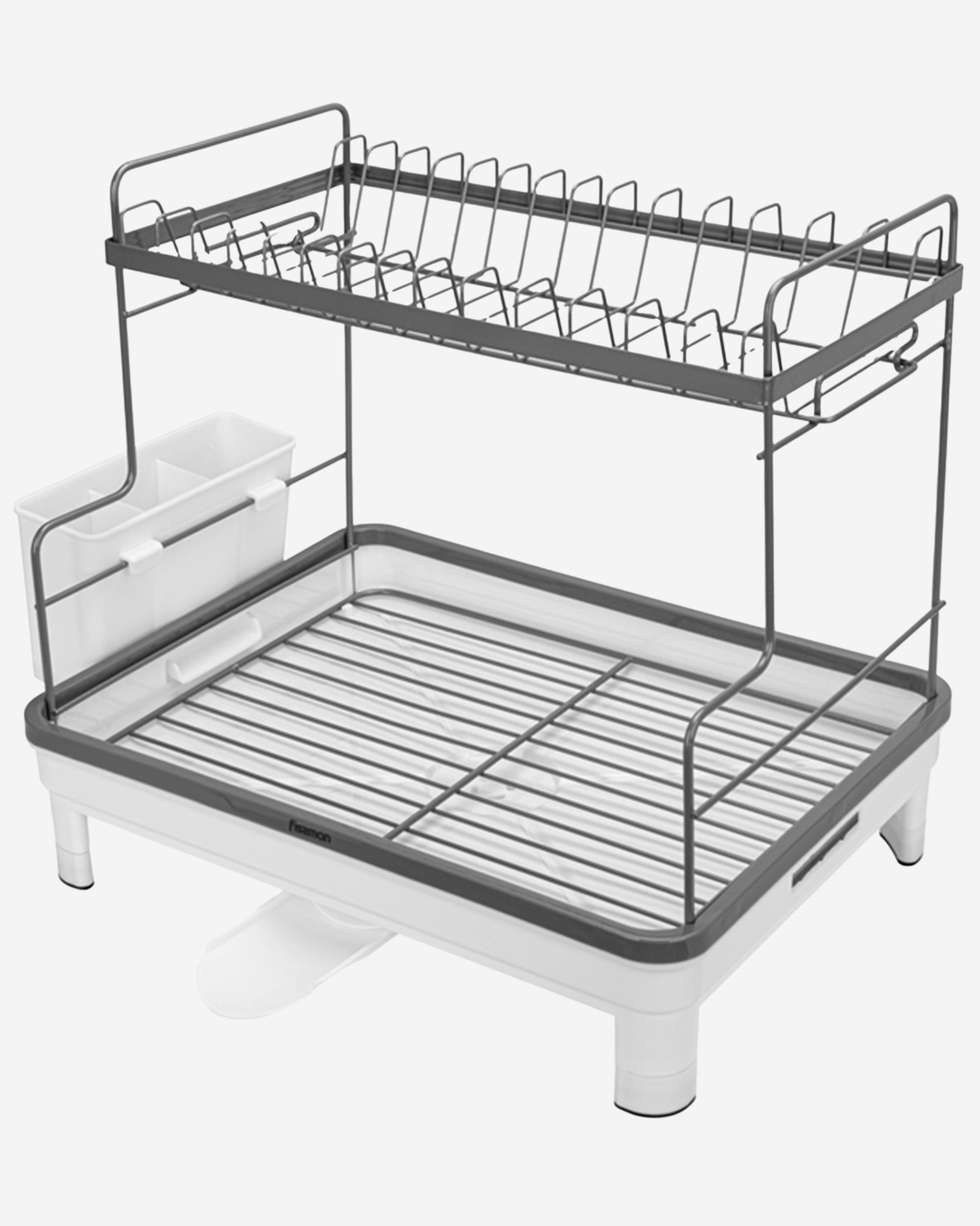 Fissman 2-Tier Dish Drying Rack 48x32x38cm (Stainless Steel, Plastic)