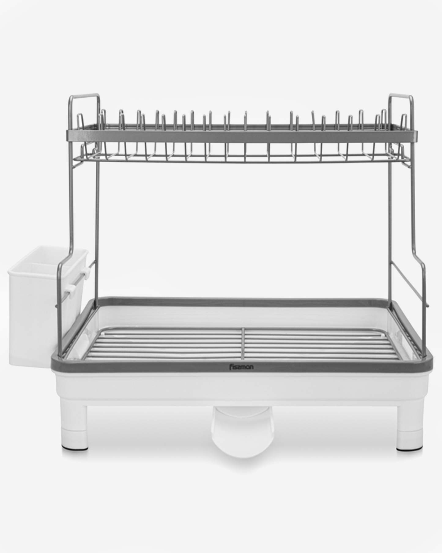 Fissman Stainless Steel & Plastic 2 Tier Dish Drying Rack 48×32×38cm