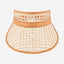 OHSun Fifi Rattan & Leather Visor – Caramel