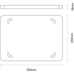 شواية ترامونتينا برازيل مستطيلة من خشب الساج مقاس 35×25 سم مع لمسة نهائية مصقولة ولوح من الحديد الزهر