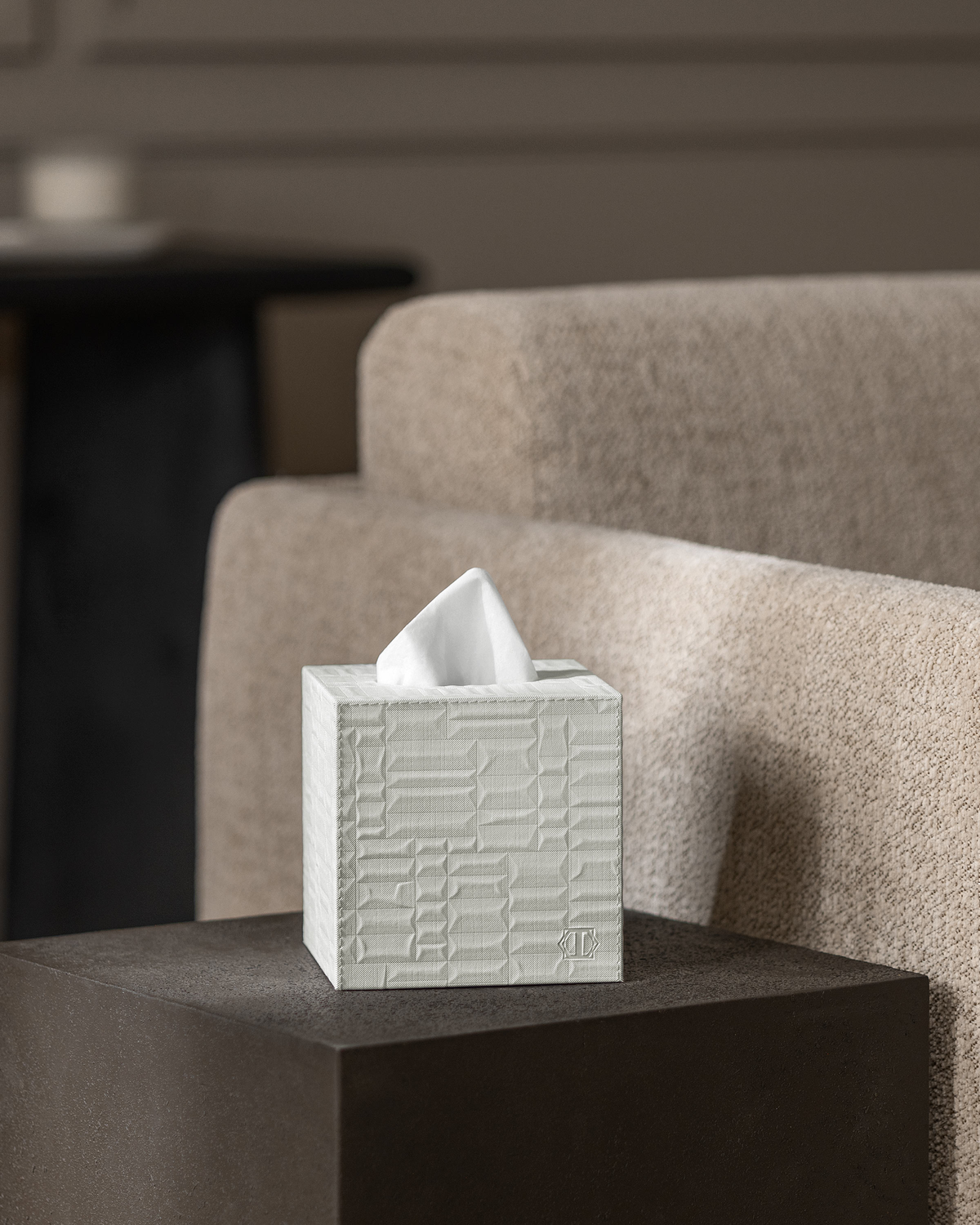 Togas George Tissue box square in White