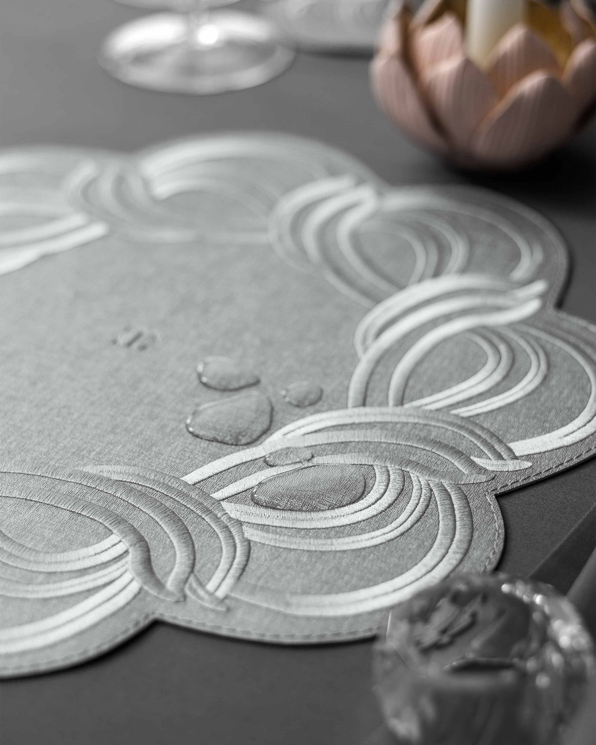 Togas Sellem Placemat in Dark Grey