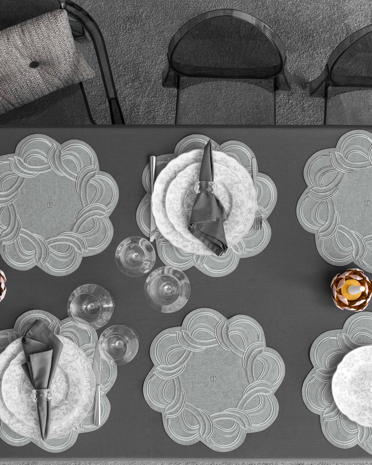 Togas Sellem Placemat in Dark Grey