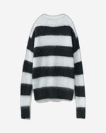 سترة مخططة من مزيج صوف الألبكة