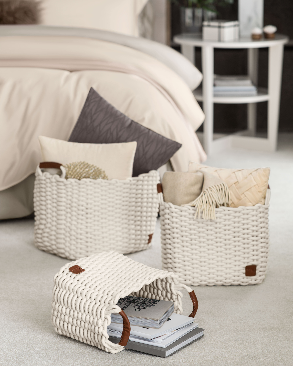 Togas Talita Storage Basket set in Ecru