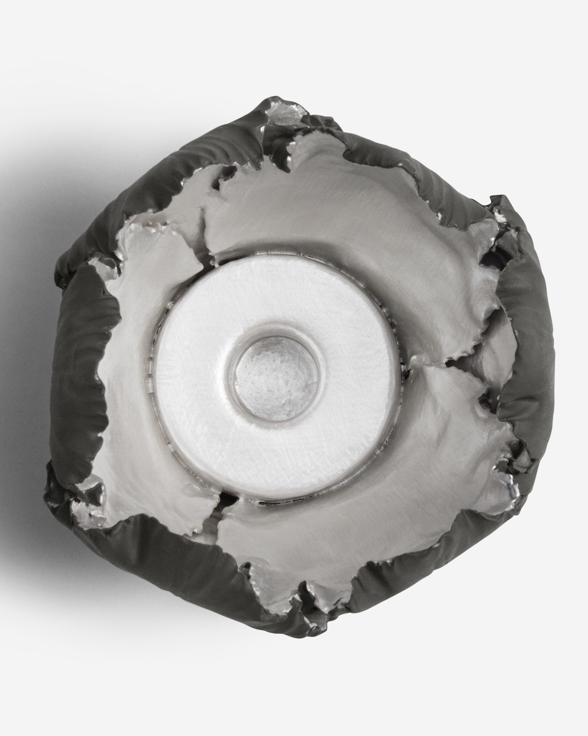 Togas Leffer ceramic candle holder in Grey
