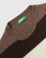 سترة مخططة من صوف شتلاند النقي