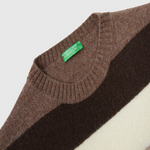 سترة مخططة من صوف شتلاند النقي