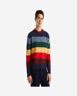 سترة مخططة من صوف شتلاند النقي