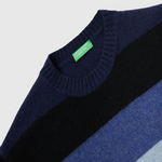 سترة مخططة من صوف شتلاند النقي