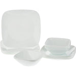 Corelle 18 PCS DINNER SET SQ PURE WHITE