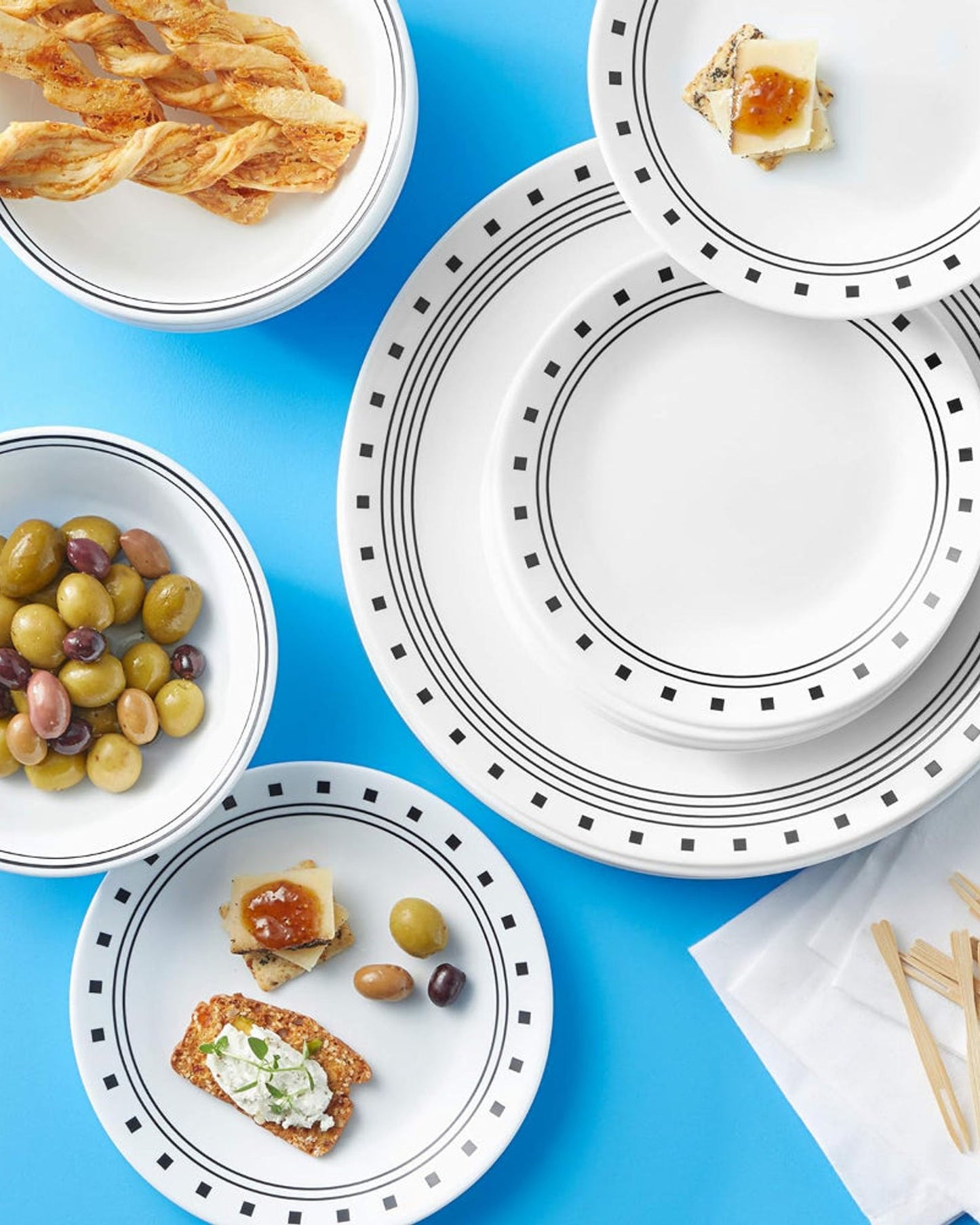 طقم عشاء كوريل سيتي بلوك، 18 قطعة