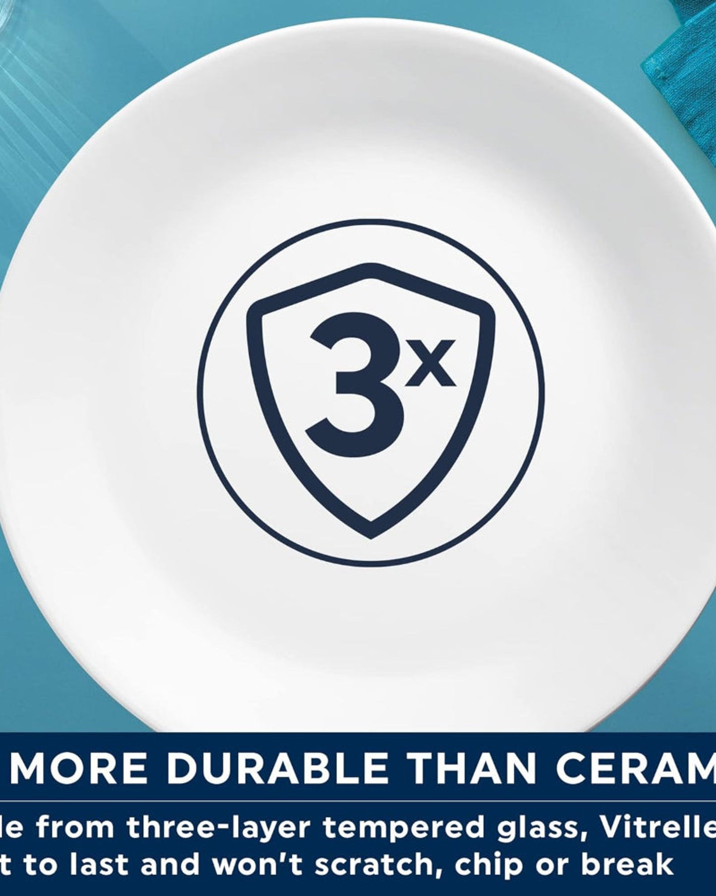 طقم عشاء كوريل متروبوليتان دنفر، 16 قطعة، مع كوب