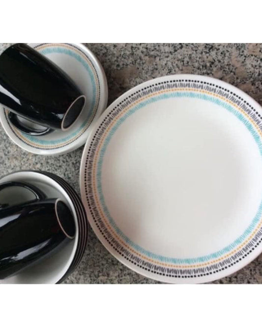 طقم عشاء كوريل بالوما مع كوب، 16 قطعة