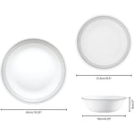 طقم عشاء كوريل 12 قطعة، رمادي ميستيك