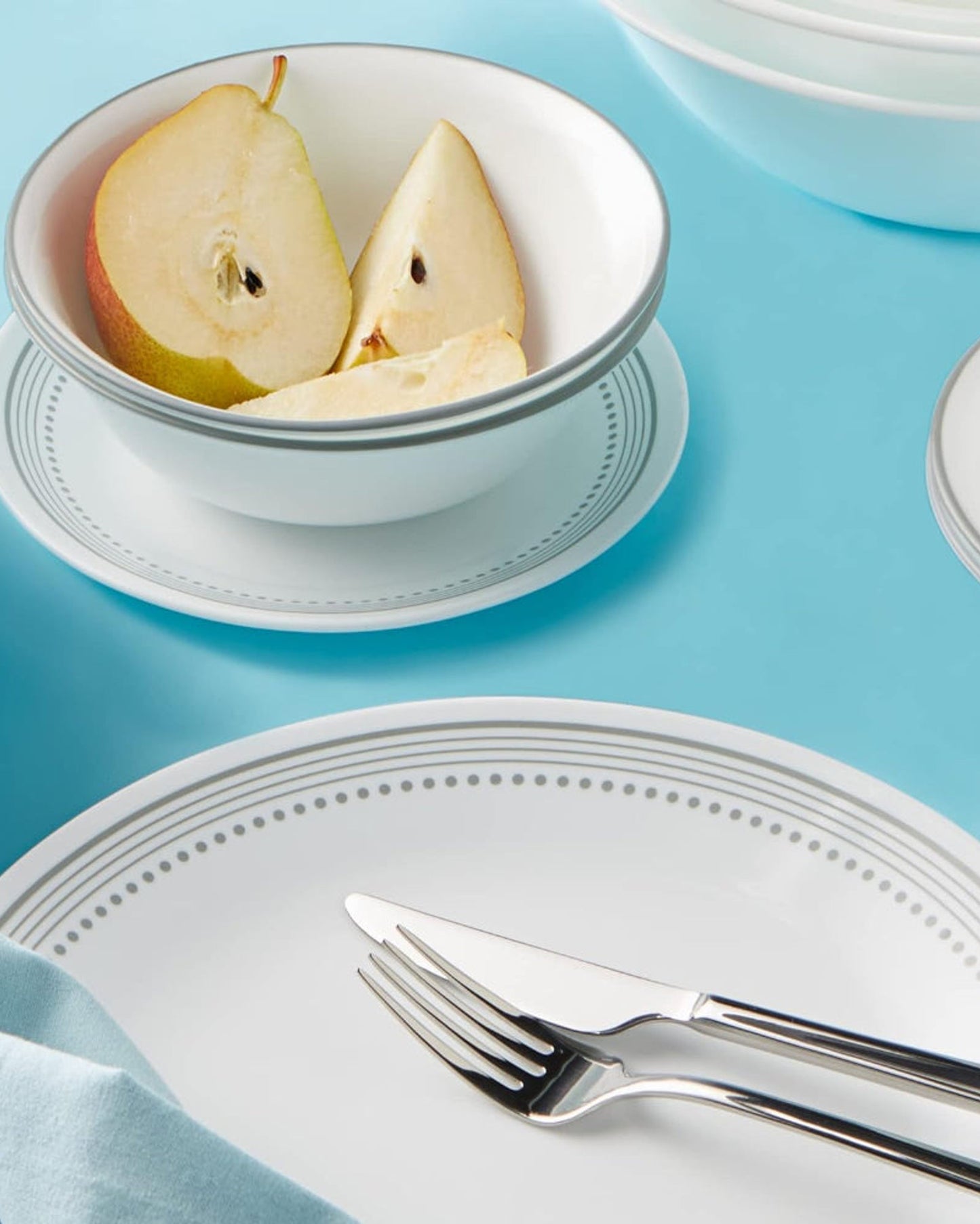 طقم عشاء كوريل 12 قطعة رمادي غامض