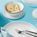 طقم عشاء كوريل 12 قطعة، رمادي ميستيك