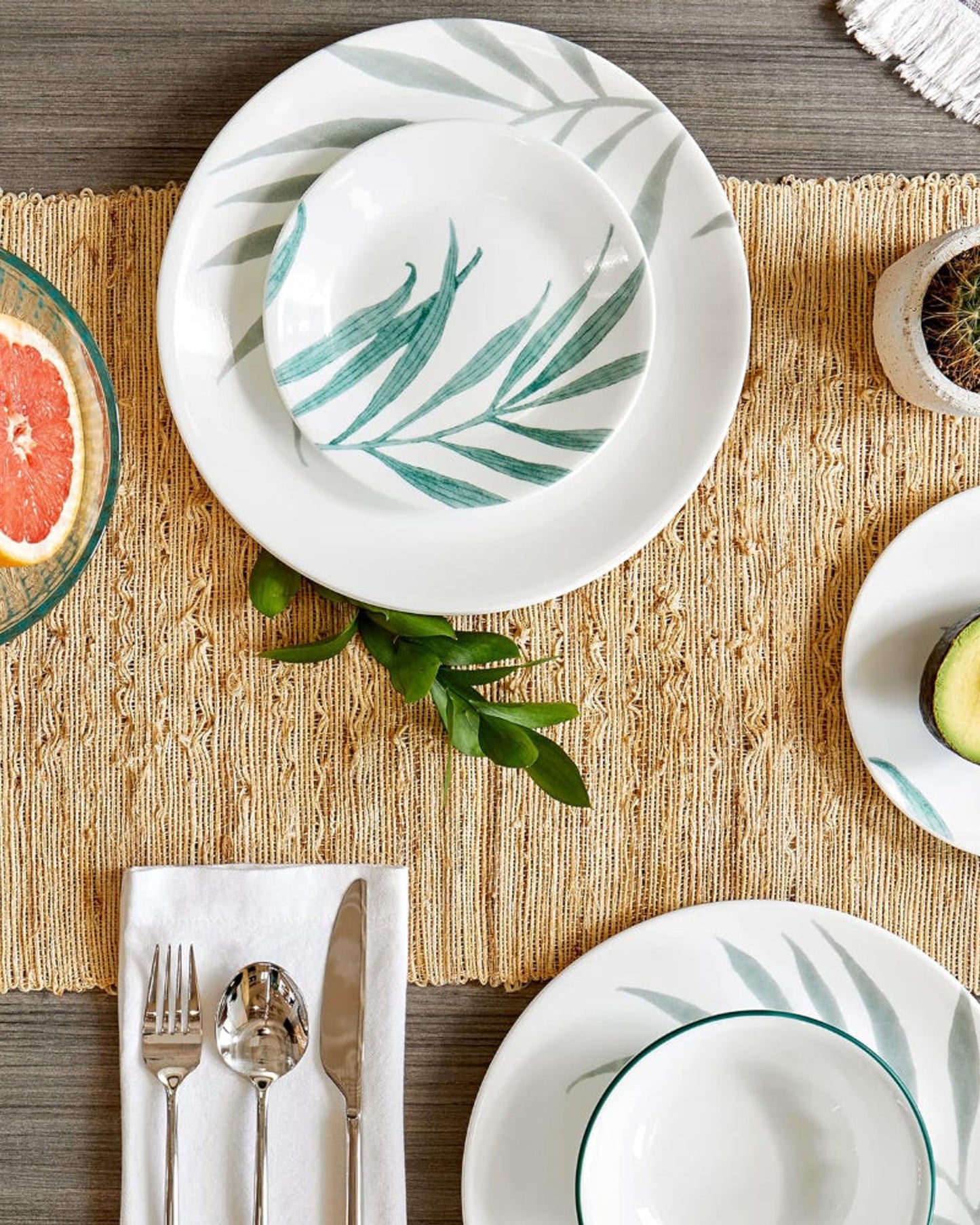 طقم عشاء كوريل مكون من 12 قطعة بنقشة شمسية