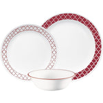 Corelle 12 PCS DINNER SET CRIMSON TRELIS