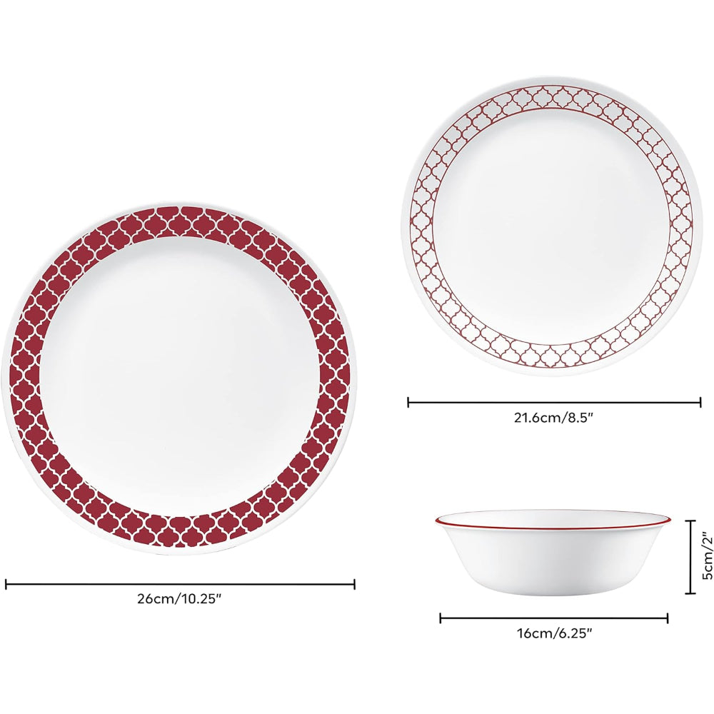 طقم عشاء كوريل 12 قطعة كريمسون تريليس