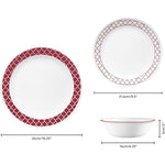 طقم عشاء كوريل 12 قطعة كريمسون تريليس