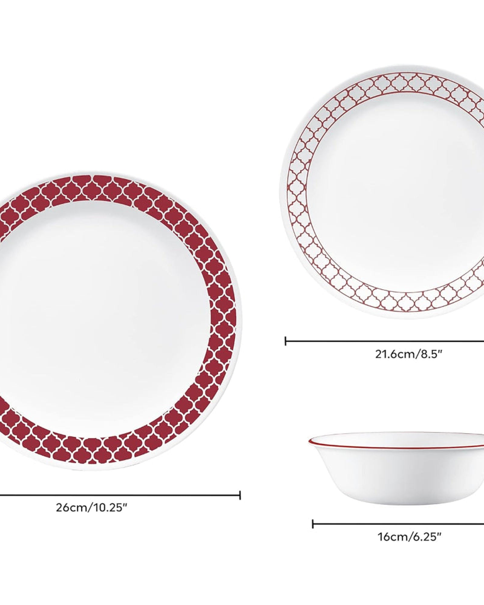 طقم عشاء كوريل 12 قطعة كريمسون تريليس