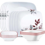Corelle 16 PCS DINNER SET SQ. KYOTO LEAVES