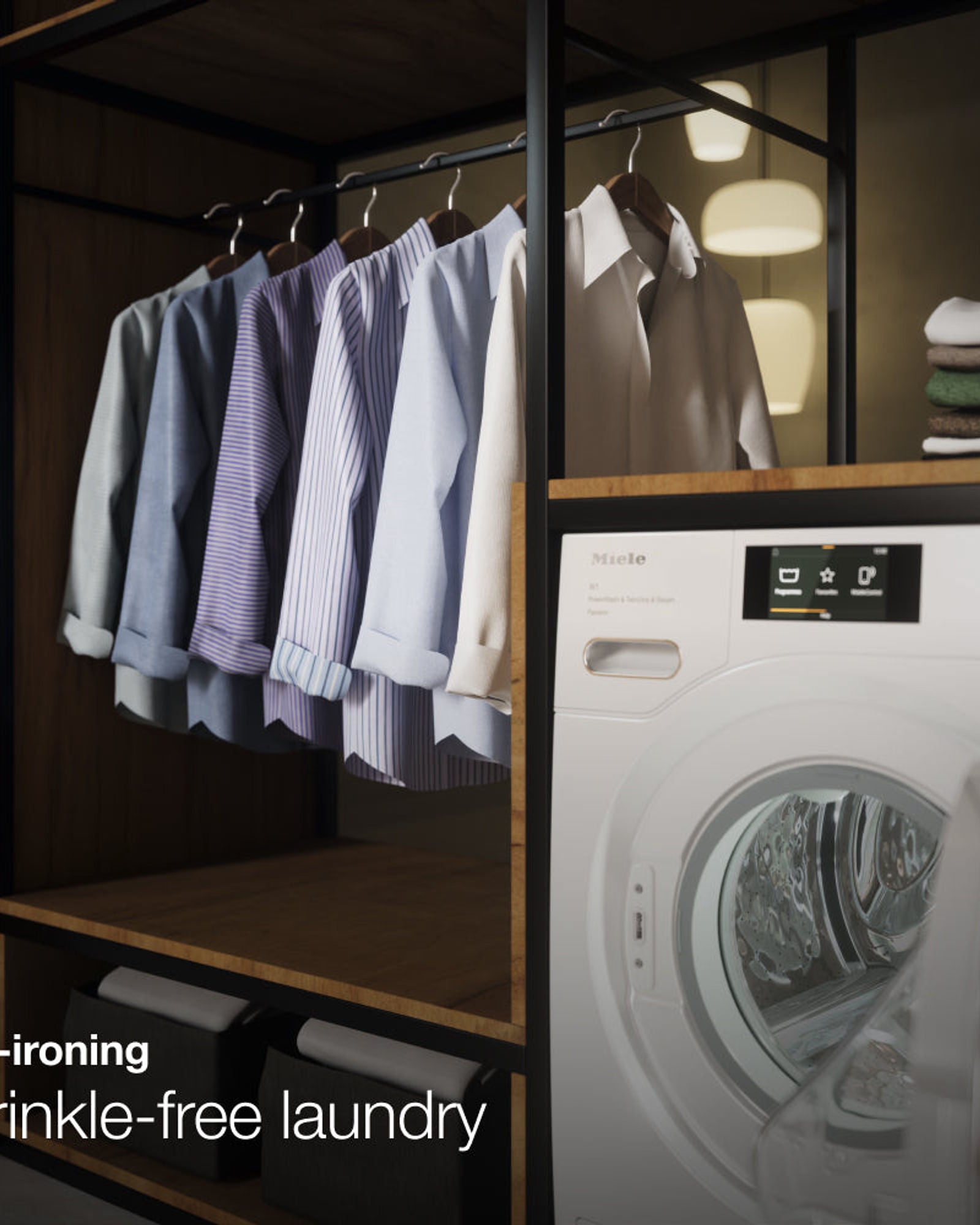 غسالة ومجفف ملابس ميلي ذو التحميل الأمامي 8 كجم/5 كجم