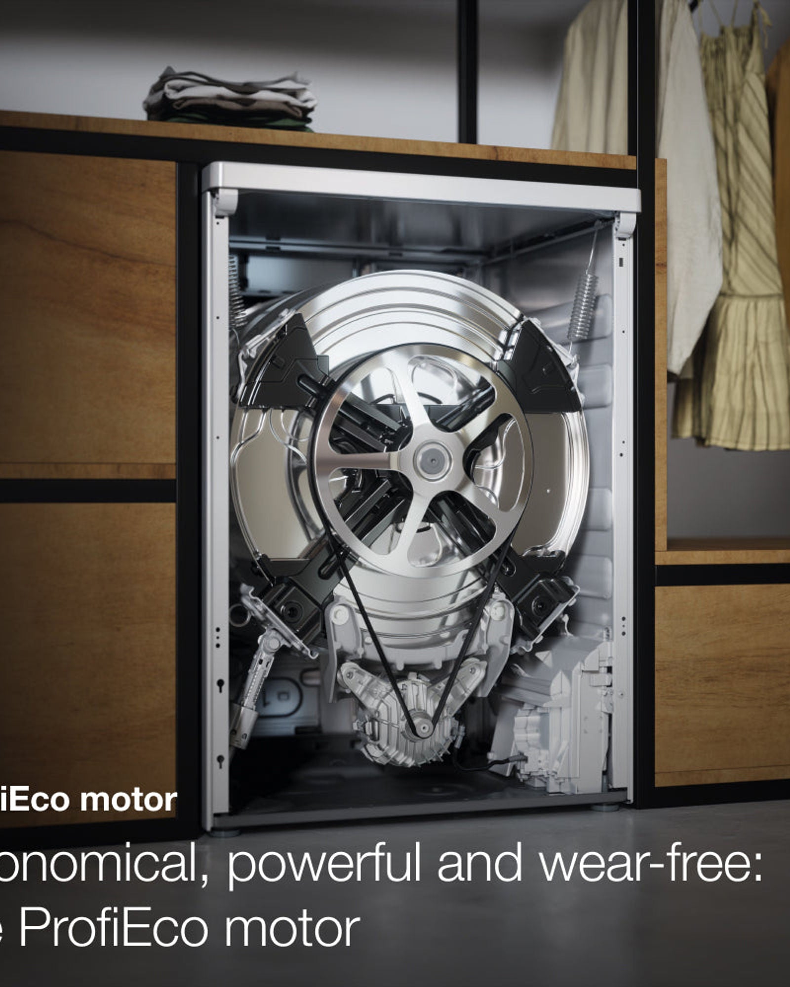 غسالة ومجفف ملابس ميلي ذو التحميل الأمامي 8 كجم/5 كجم